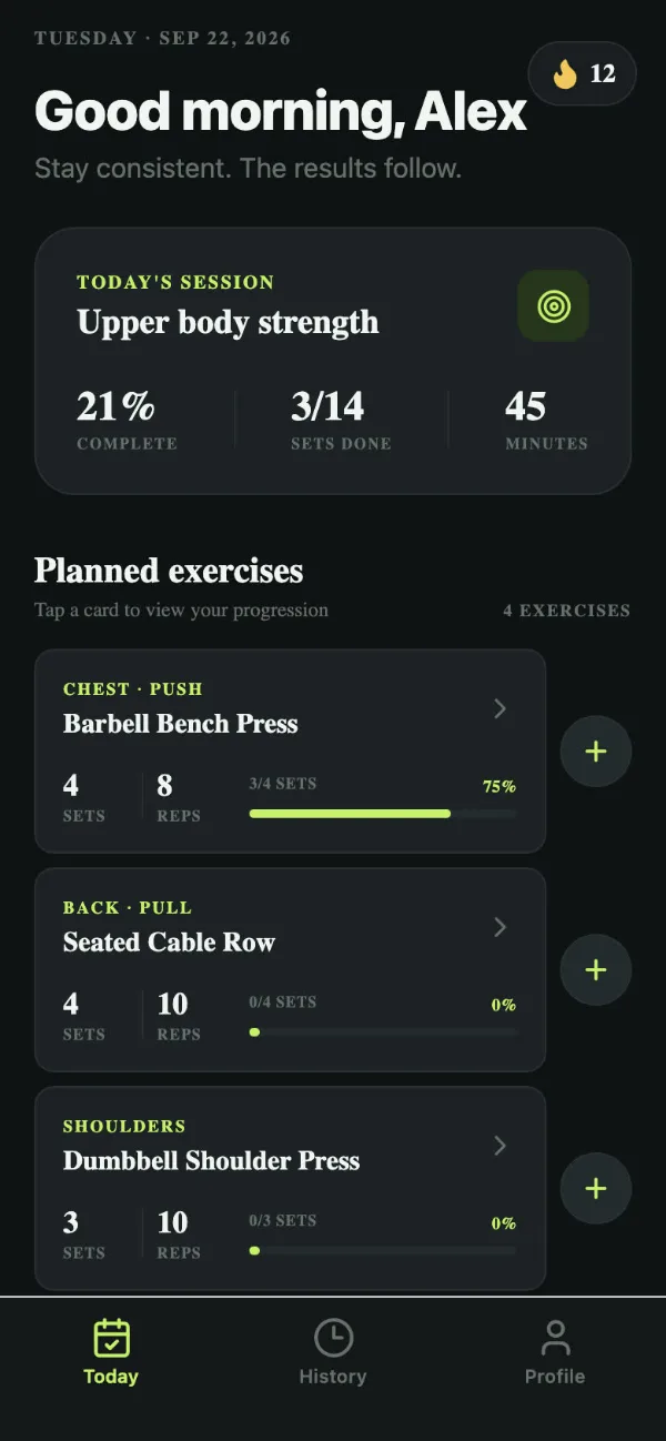 Reps, a real app built with AppX