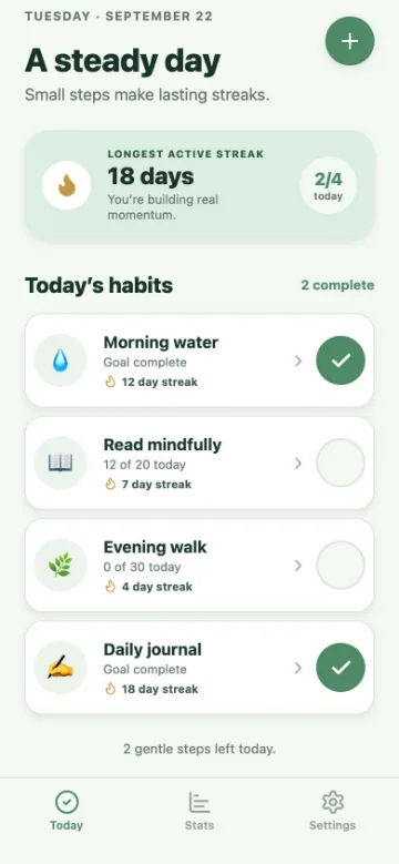 Streaks, AppX'da yaratilgan haqiqiy ilova