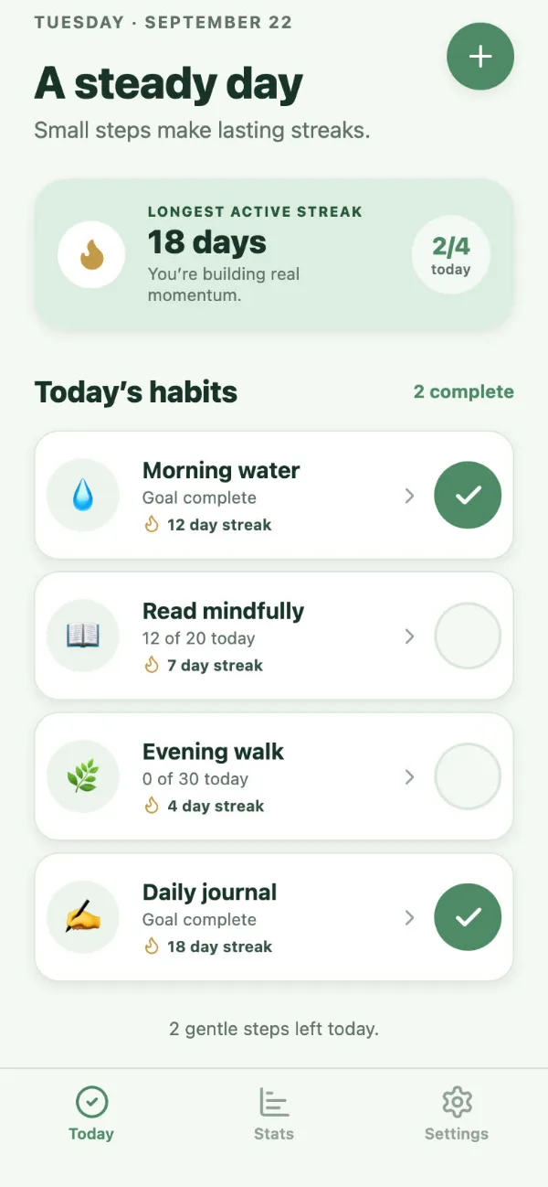 Streaks, a real app built with AppX
