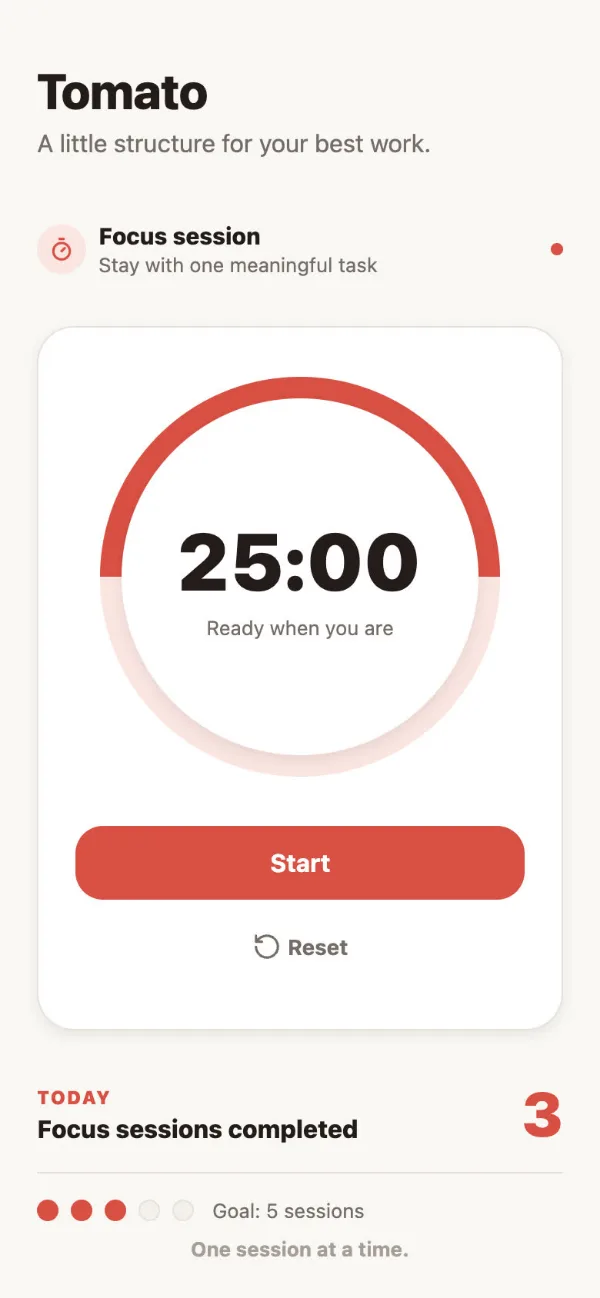Tomato, a real app built with AppX